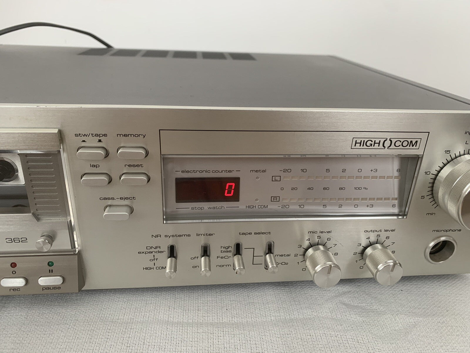 Saba CD 362 Kassettendeck Tape Deck Retro Vintage Silber