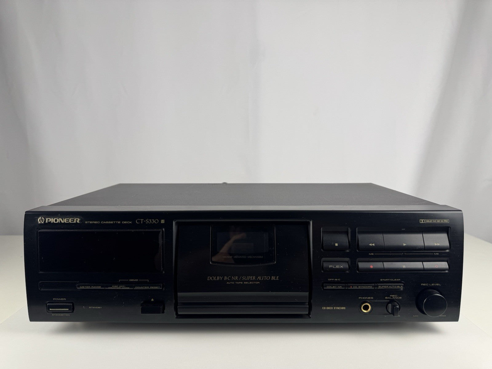 Pioneer CT-S330 Kassettendeck Tape Deck Schwarz Black Vintage Retro