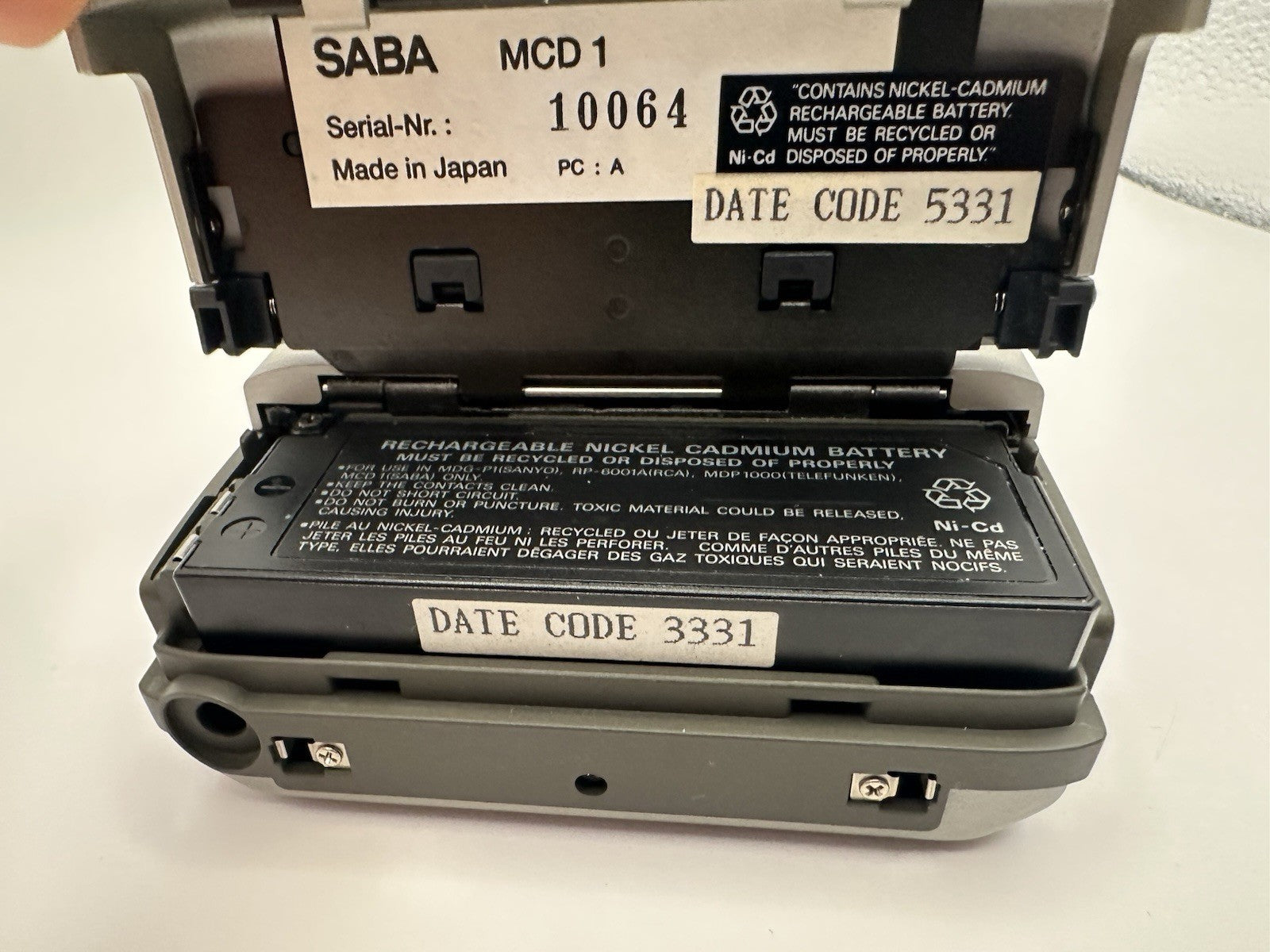 Saba MCD-1 MiniDisc Spieler MD Player Walkman Rare Vintage Retro