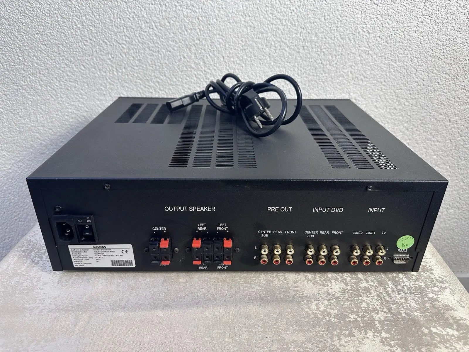 Siemens Brinkmann Siesonic Heimkino Verstärker Home Cinema Amplifier