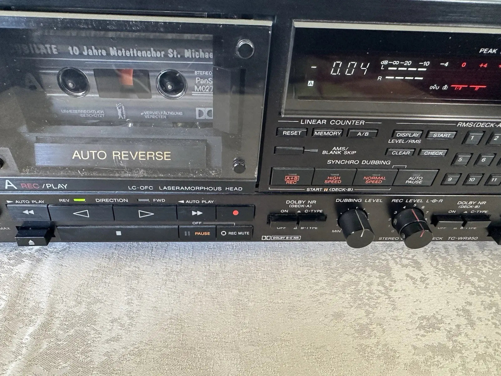 Sony TC-WR950 Kassetten Deck Tape Deck Auto Reverse Vintage Retro