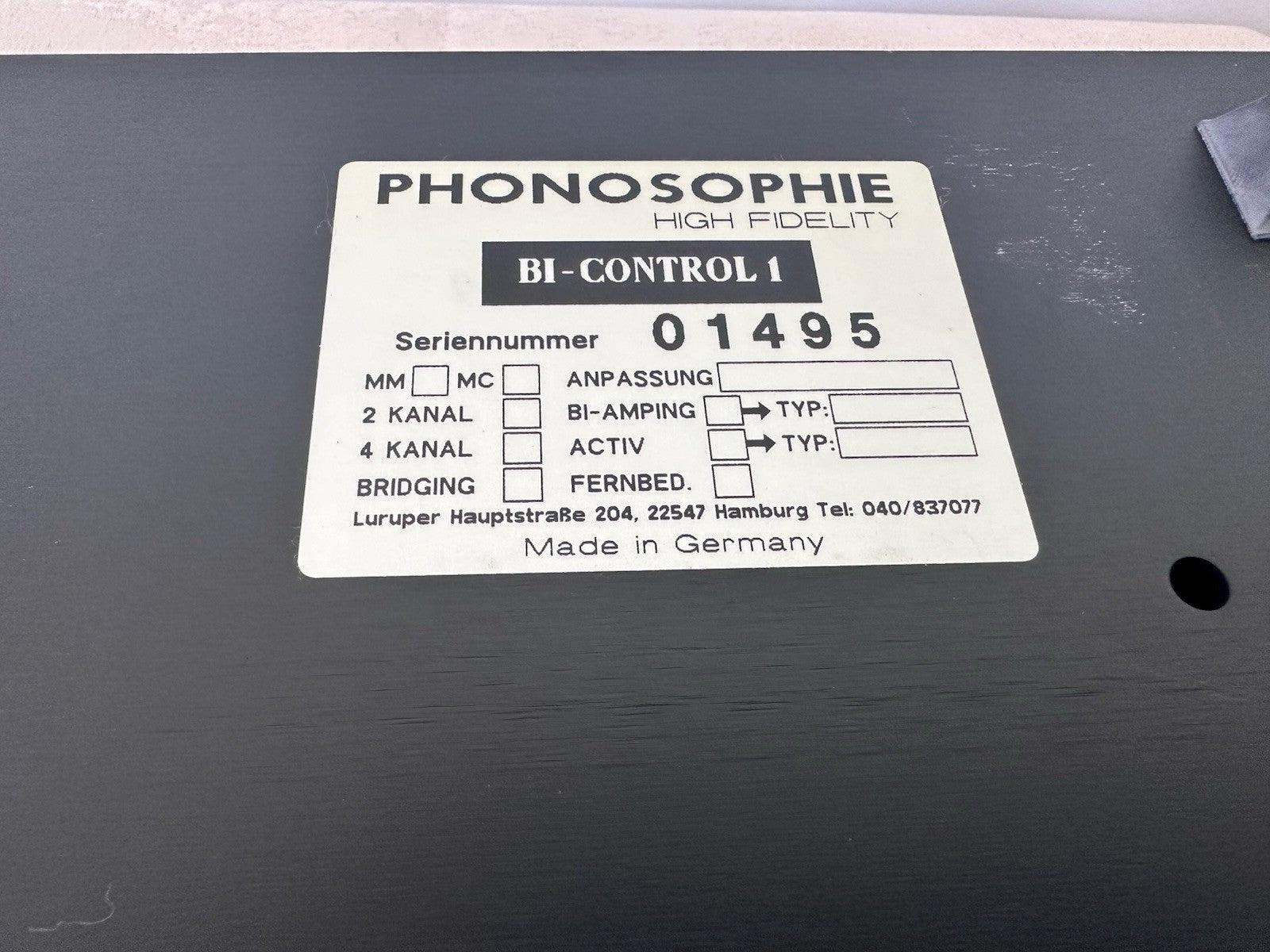 Phonosophie BI-Control 1 High End Vorverstärker Pre Amp Mit OVP FB Etc.