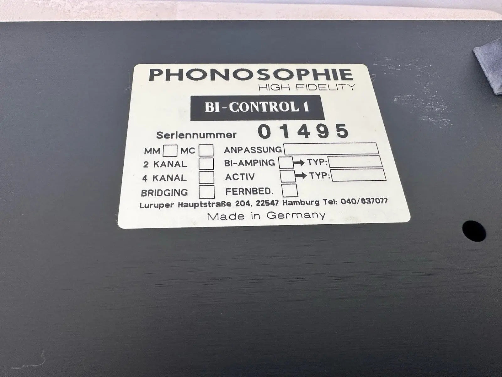 Phonosophie BI-Control 1 High End Vorverstärker Pre Amp Mit OVP FB Etc.