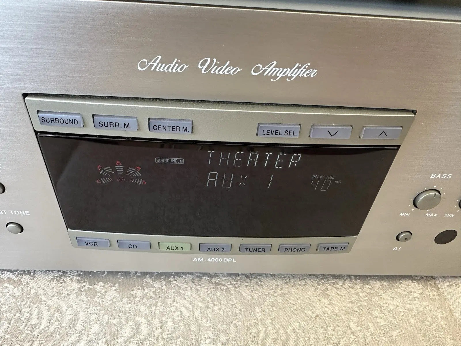 Akai AM-4000DPL  Silber AV Receiver Verstärker Surround Sound Mit FB Remote