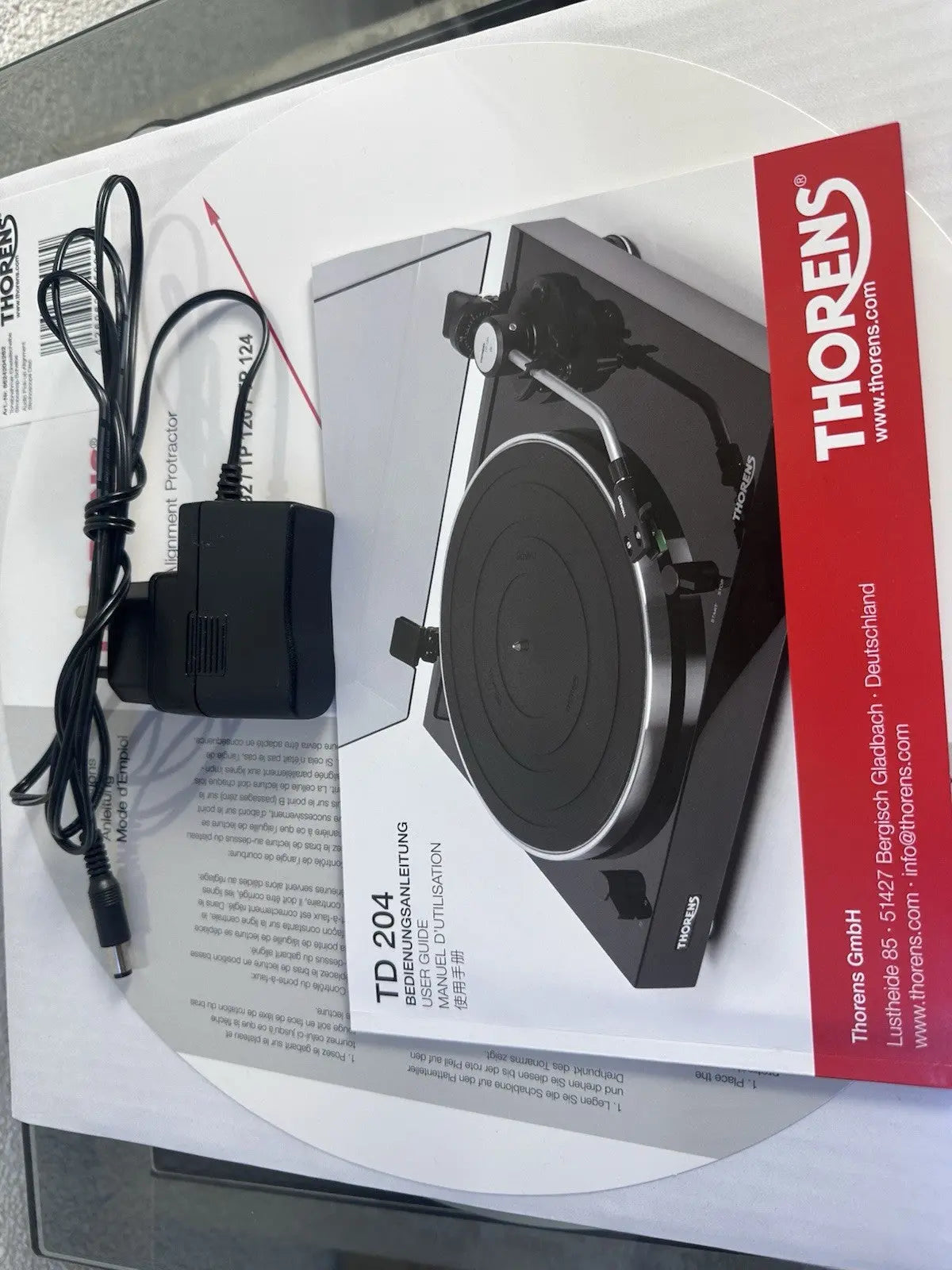 Thorens TD 204 Plattenspieler Record Player Mit Zubehör / OVP Schwarz Black