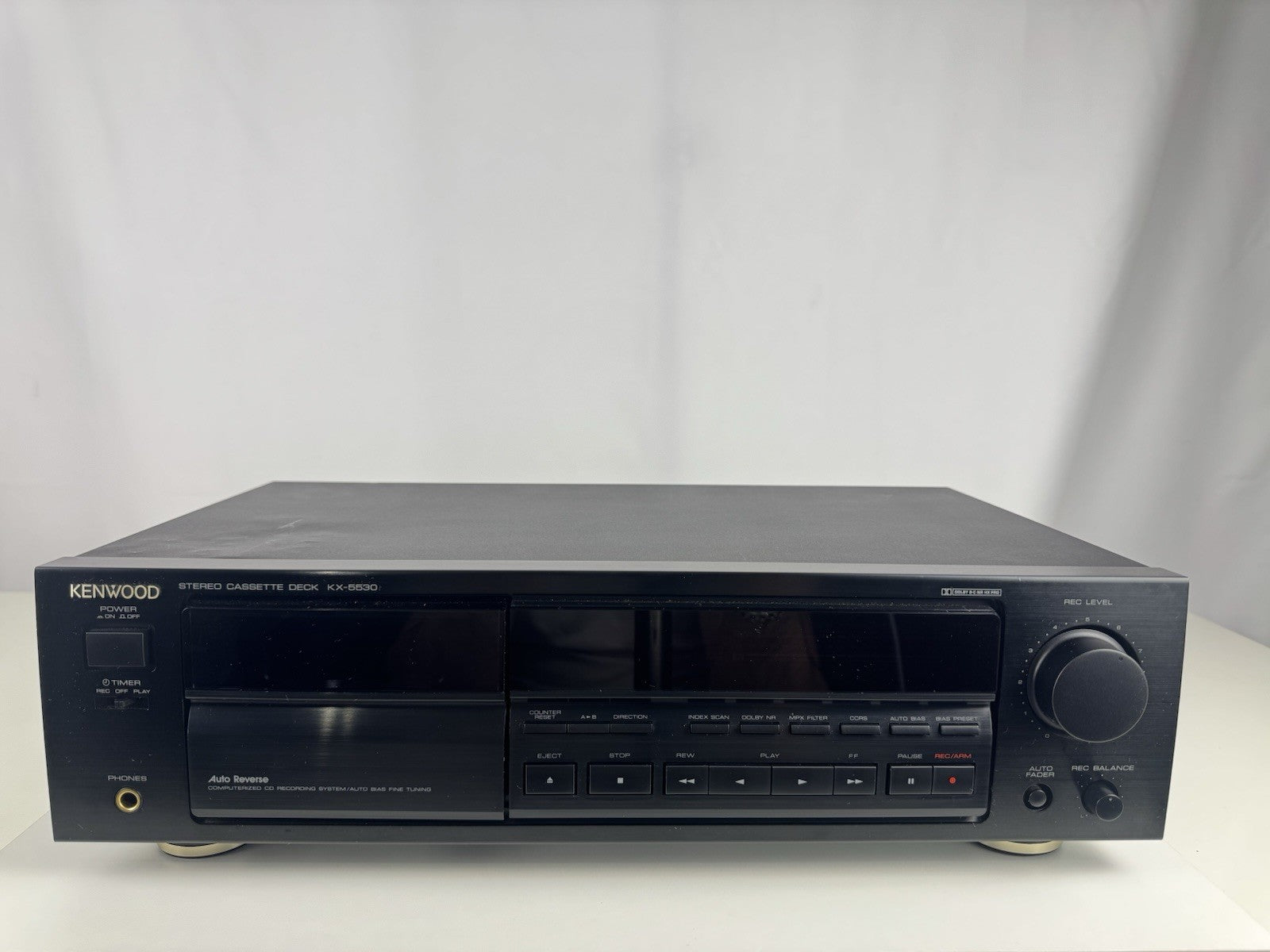 Kenwood KX-5530 Kassettendeck Tape Deck Schwarz Black 