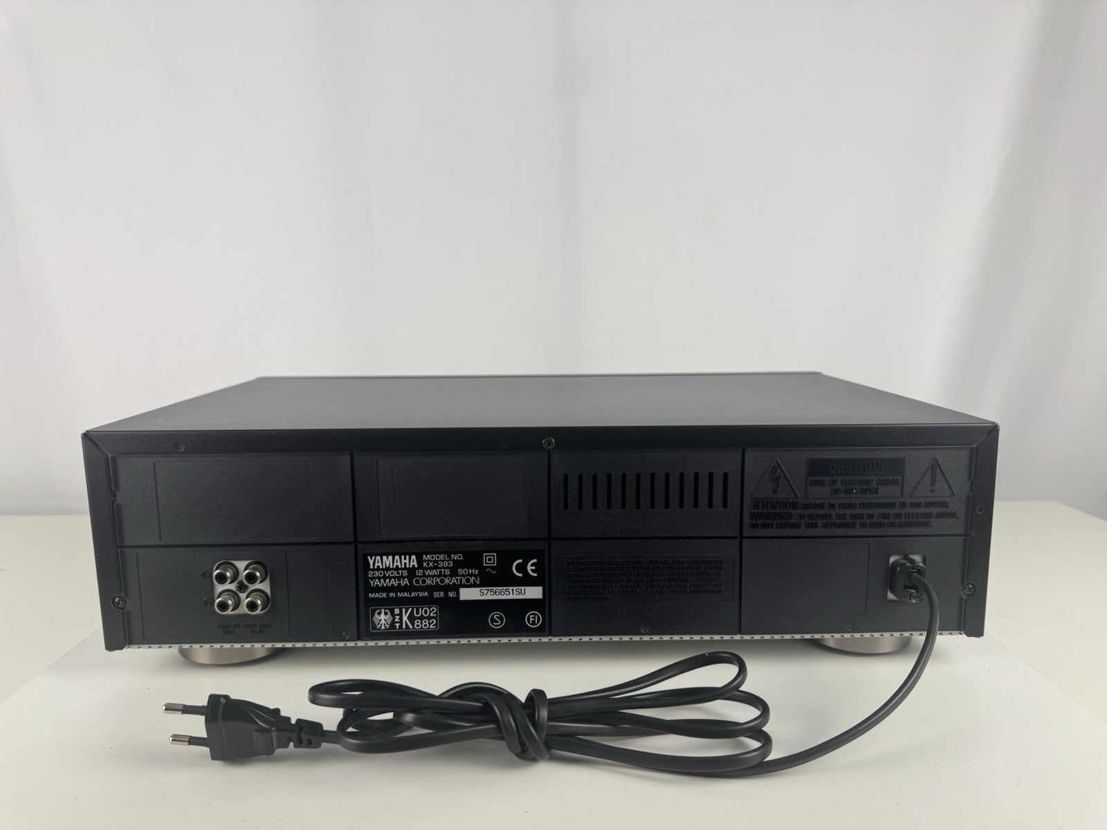 Yamaha KX-393 Kassettendeck Tape Deck Schwarz Black 