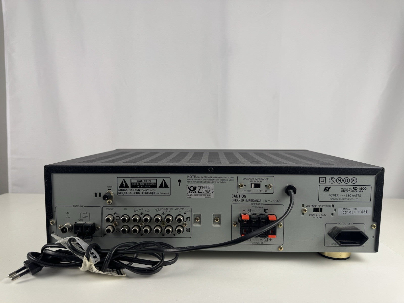 Sansui RZ-1500 Stereo Receiver Schwarz Black