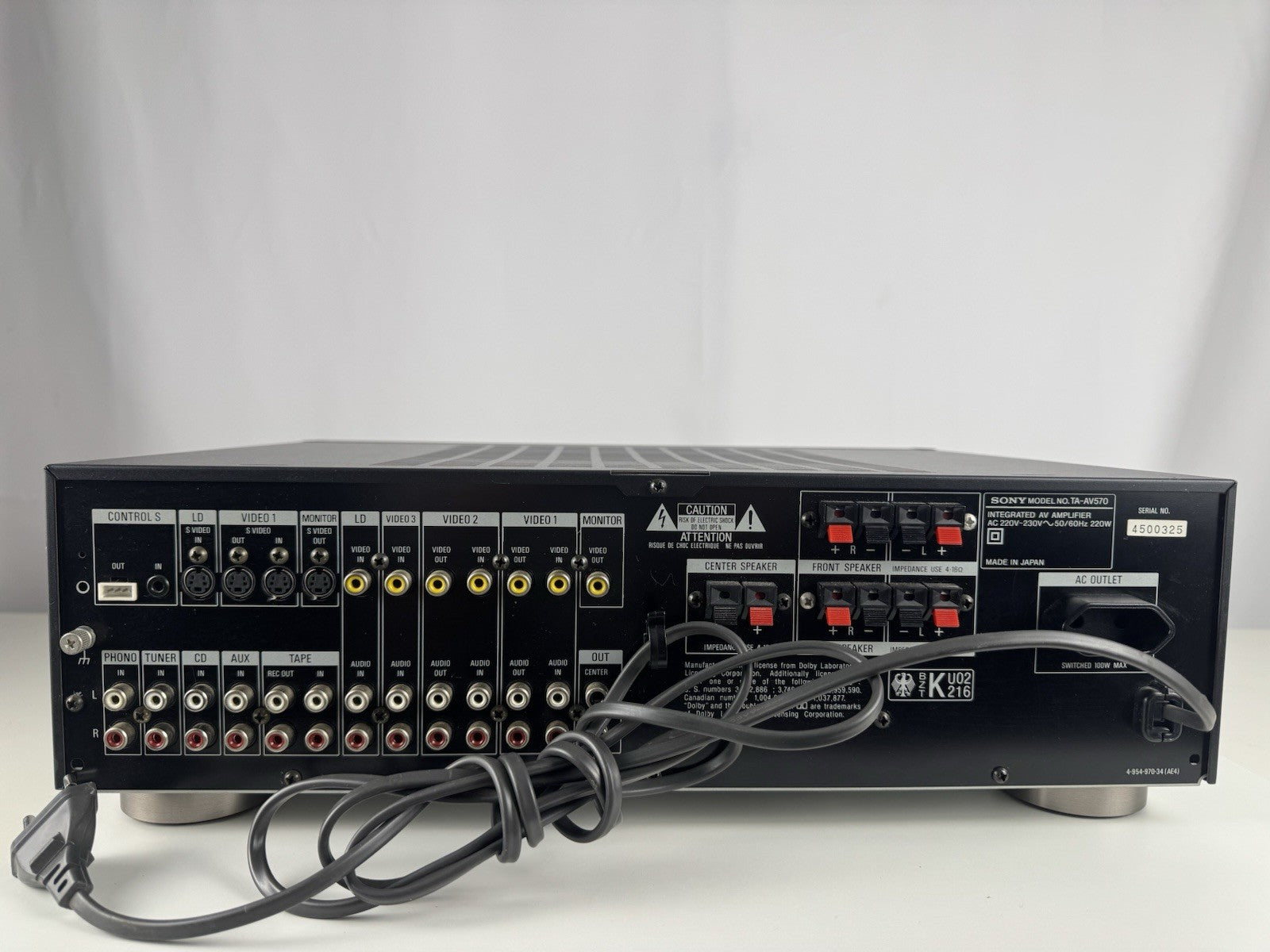 Sony TA-AV570 AV Receiver Heimkino Home Cinema 5.0 Mit Bedienungsanleitung