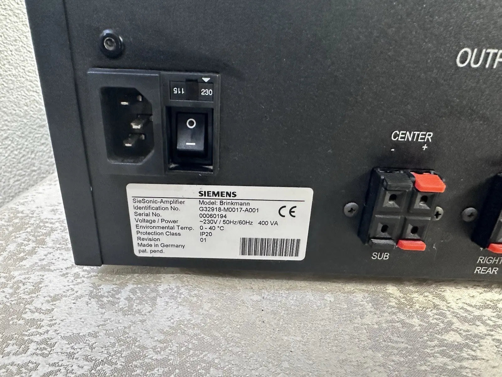 Siemens Brinkmann Siesonic Heimkino Verstärker Home Cinema Amplifier