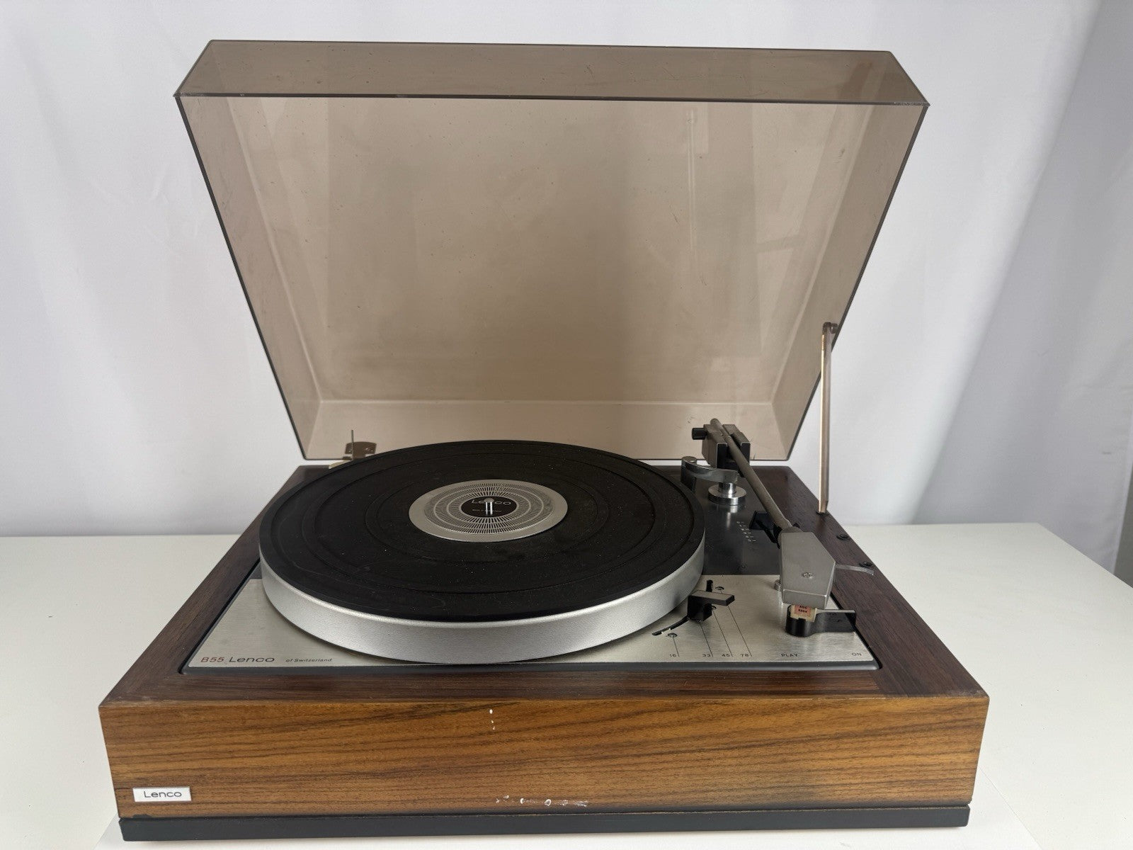 Lenco B55 Plattenspieler Record Player Vintage Retro Made In Switzerland