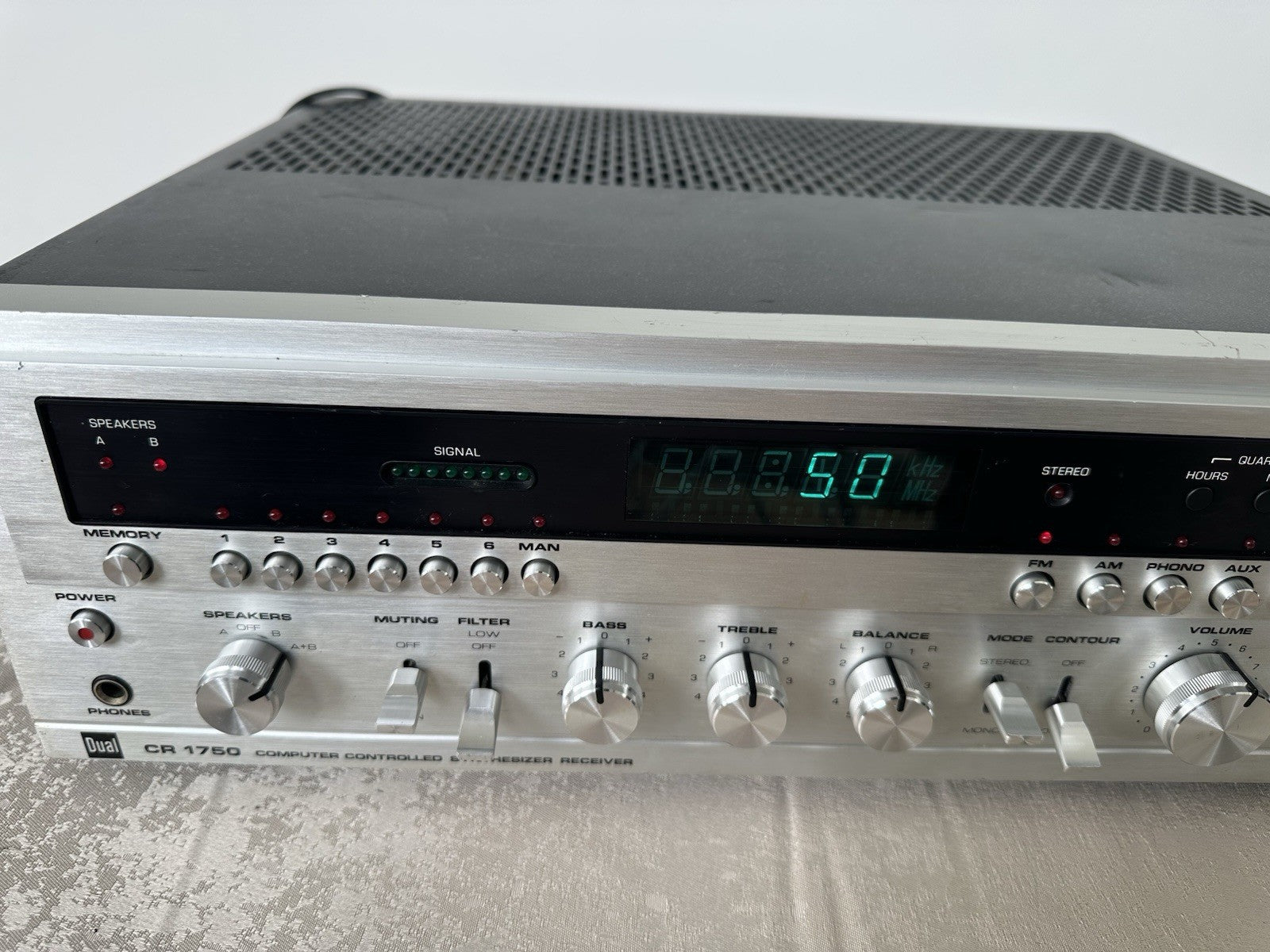 Dual CR 1750 Receiver Verstärker Silber Silver Vintage Retro