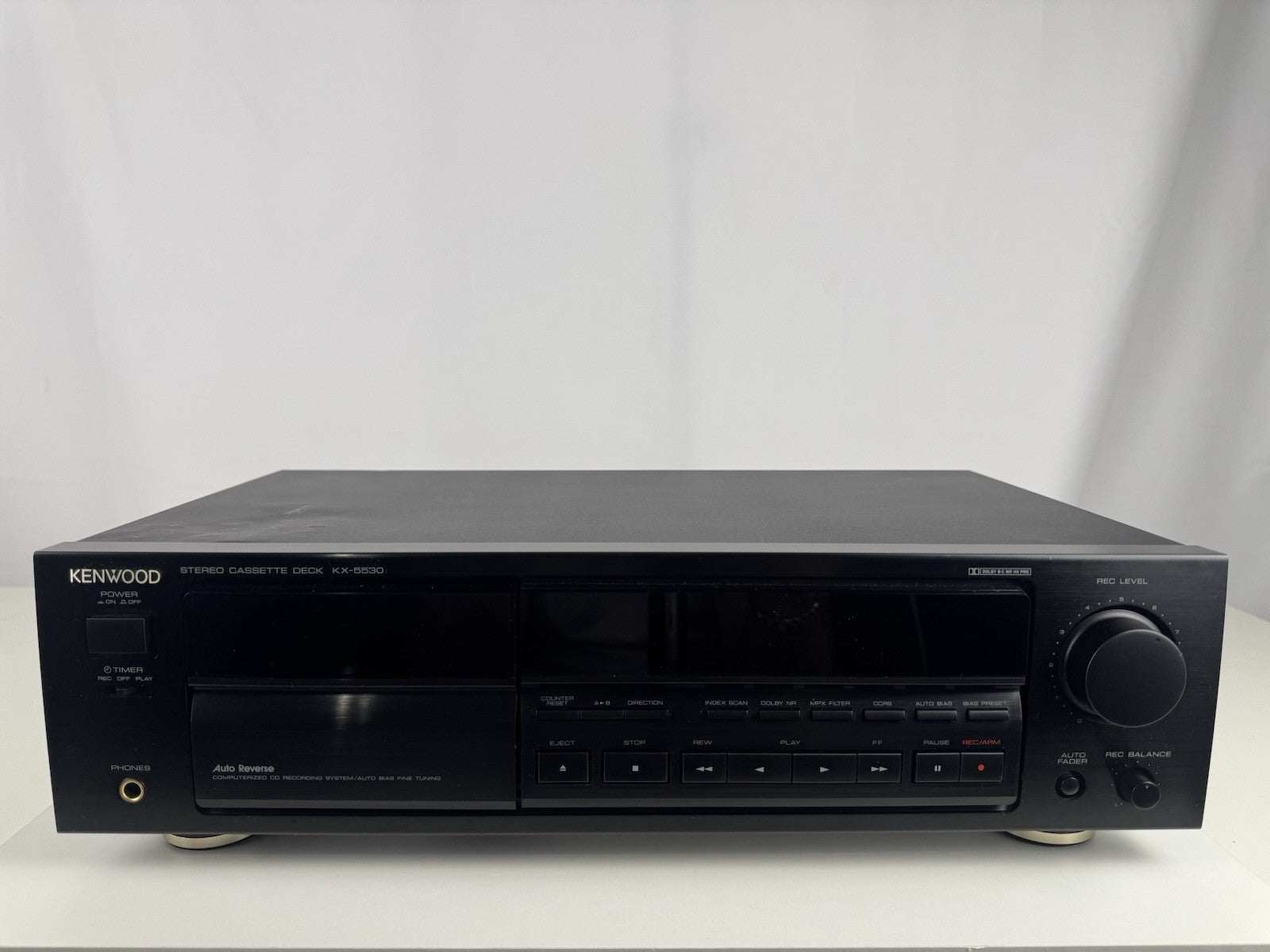 Kenwood KX-5530 Kassettendeck Tape Deck Schwarz Black 