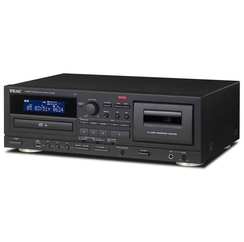 AD-850-SE CD- & Kassettenspieler mit USB, Schwarz 2
