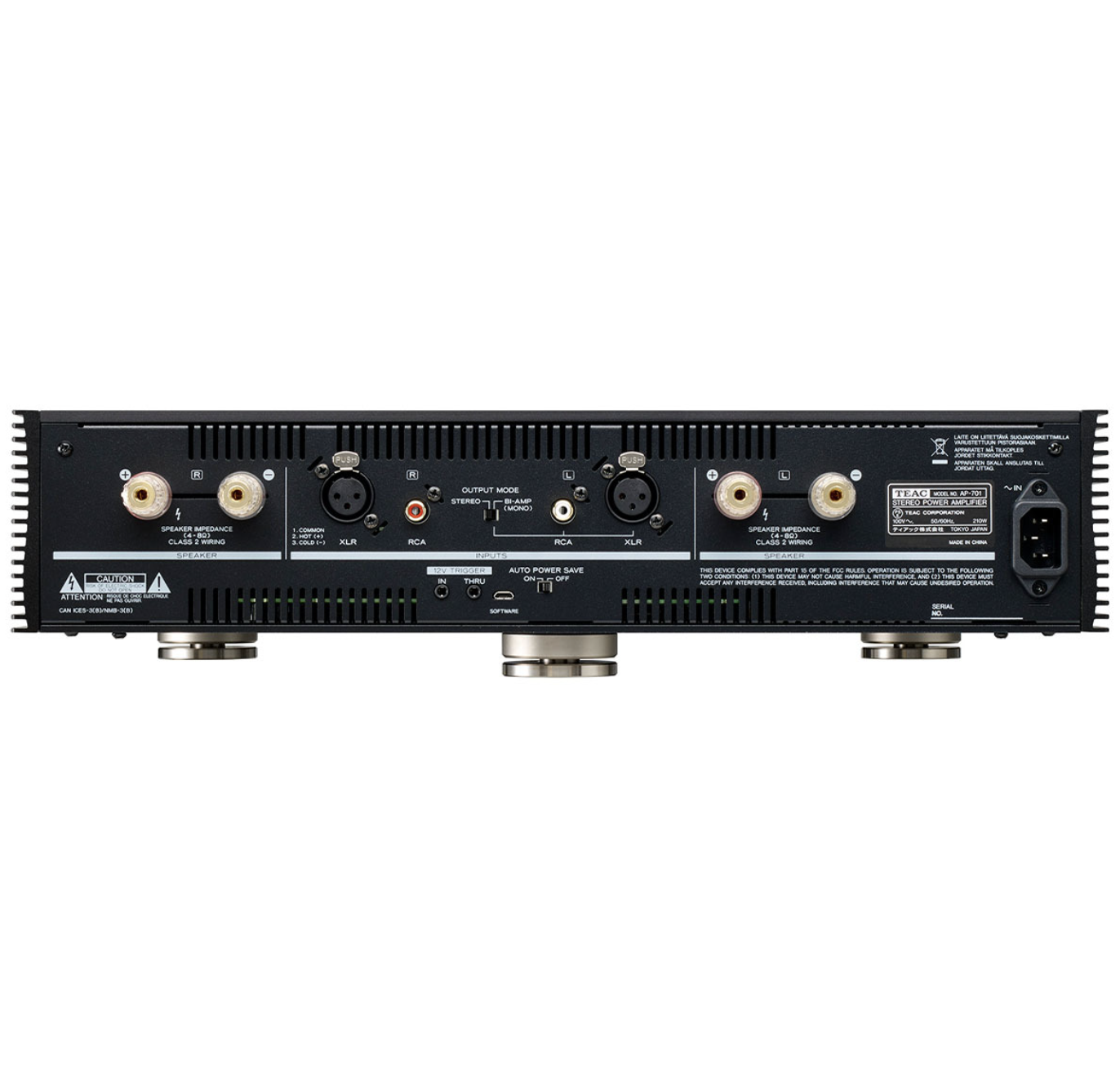 AP-701 Stereo:Mono-VerstaÌrker, Schwarz 3
