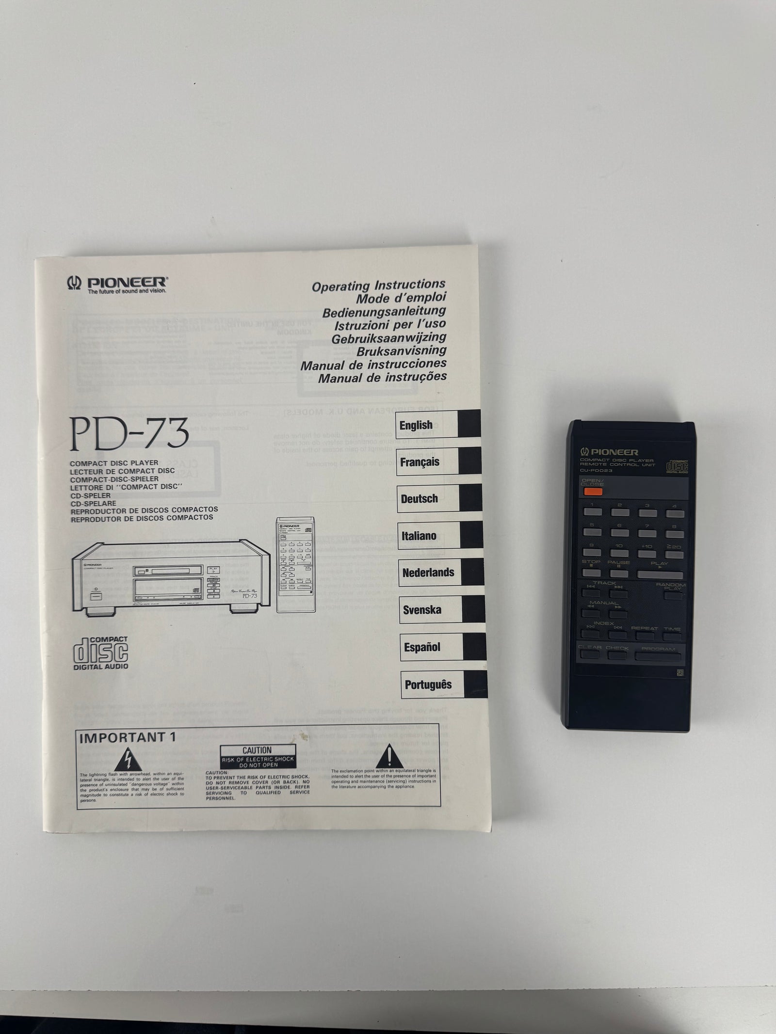 Pioneer PD-73 Urushi CD Player