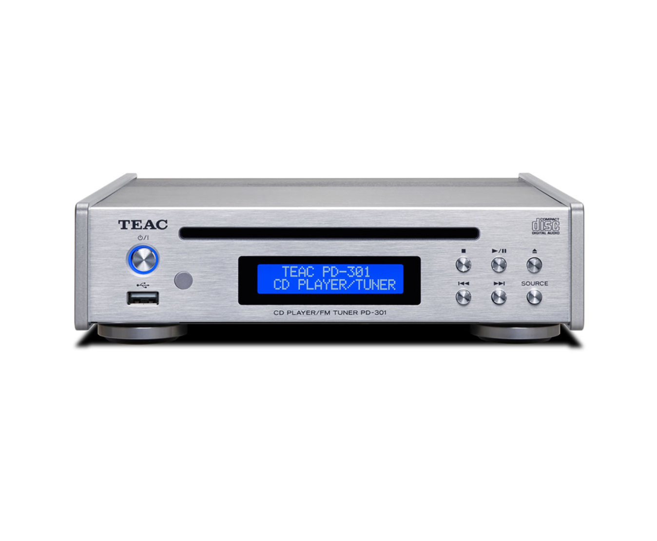 PD-301DAB-X CD-Player und DAB:FM-Tuner, Silber
