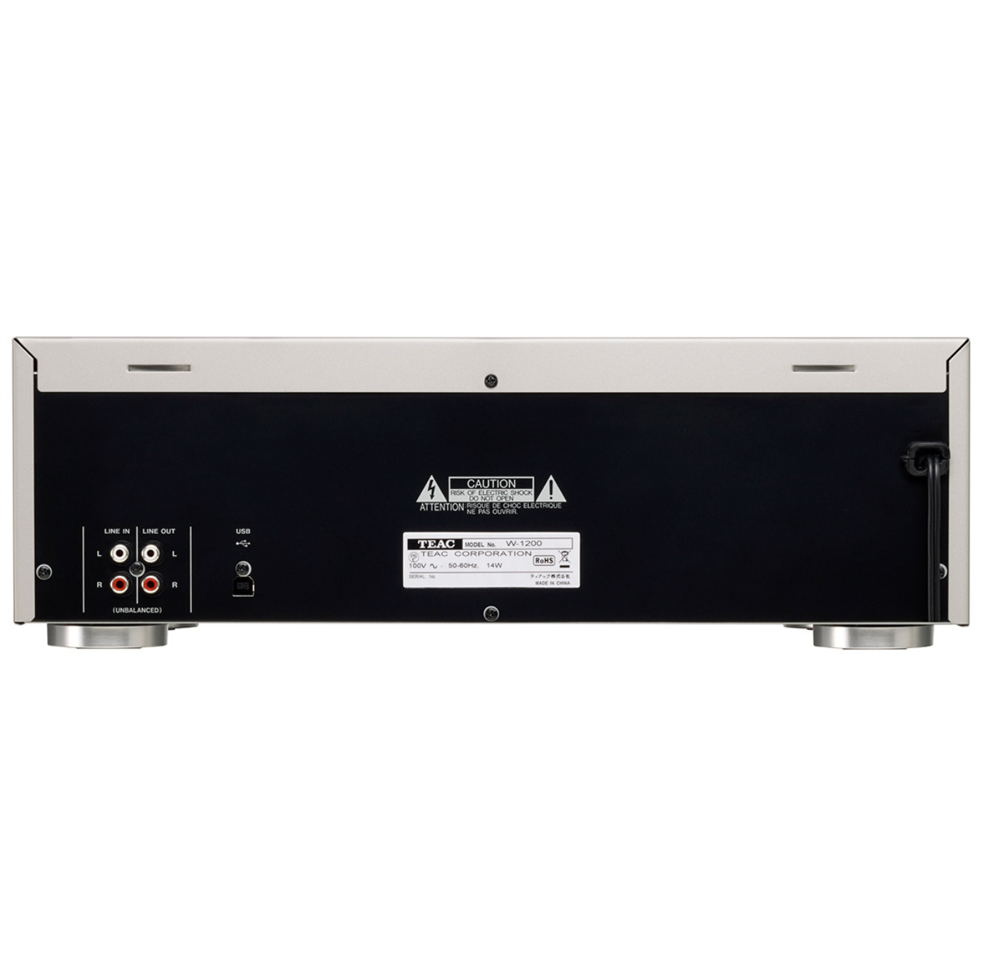 W-1200 Doppel-Kassettendeck, Silber 2